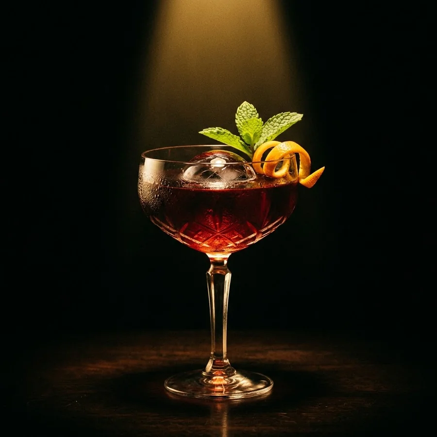 Cocktail sans alcool servi dans une ambiance tamisée